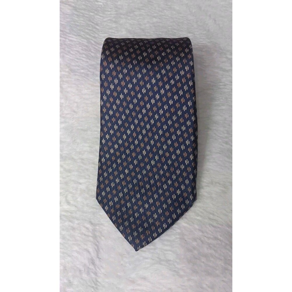 Adolfo 100% Fine Silk Handmade Mens Neck Tie Geometric Abstract Business Formal